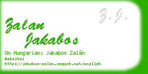 zalan jakabos business card